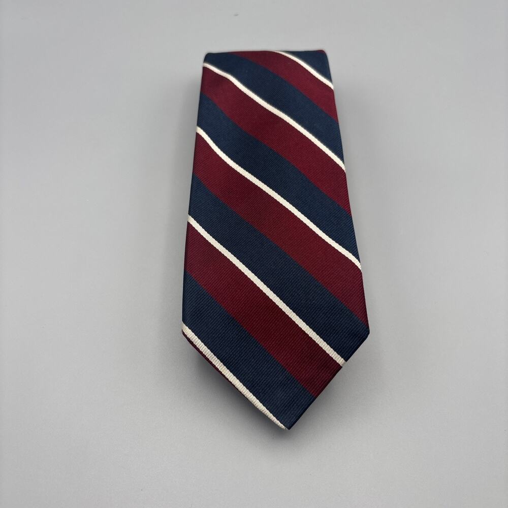 Ferrell Reed Nordstrom Silk Striped Preppy Luxury Red Blue